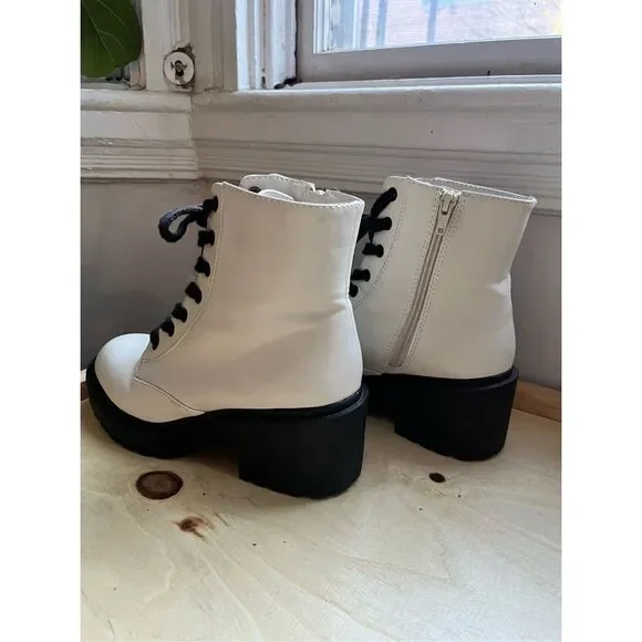 Off White Combat Boots Size 7 - Picture 5 of 7